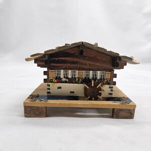 Adorable Vintage Reuge‎ Chalet Swiss Musical Movement Rain Drops Keep Fallin On